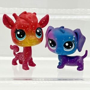 Littlest Pet Shop LPS Cosmic Pounce Gamma Giraffi Planemo Dashdog 3-31 32 Hasbro